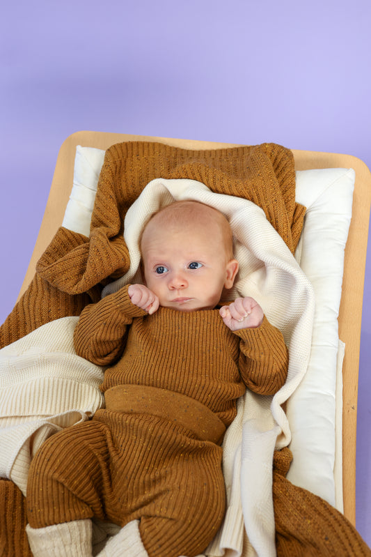 Organic Essential Bodysuit Golden Speckle