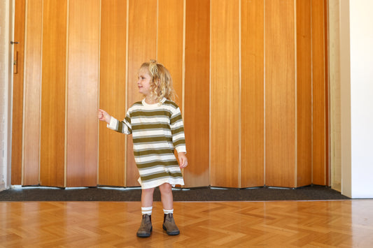 Stripe Dress- Herb