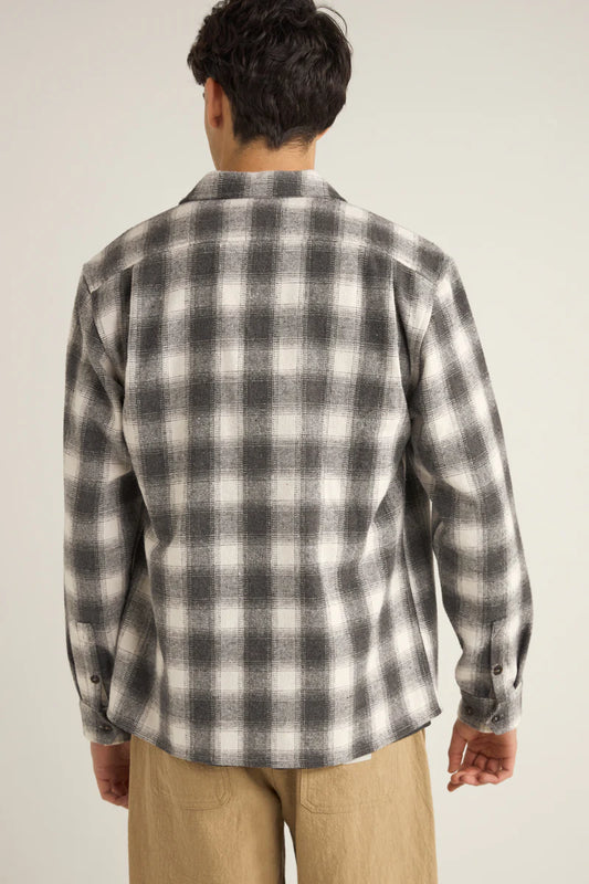 Plaid Ls Flannel Shirt- Ash