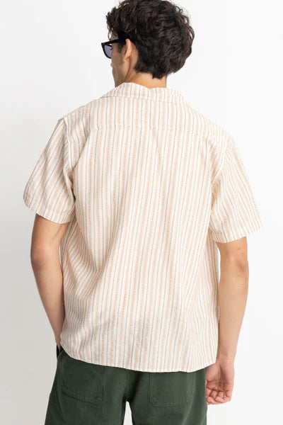 Vacation Stripe Ss Shirt - Natural