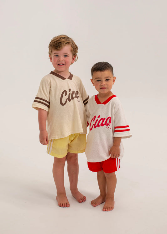 Sicily Waterproof Shorts - Butter Yellow/White