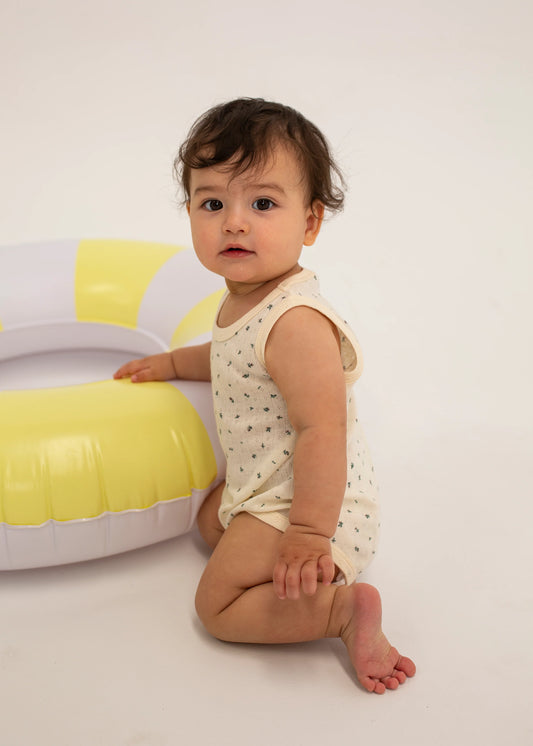 Luca Rib Pointelle Bodysuit - Floral