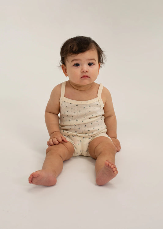 Vivi Rib Pointelle Set - Floral