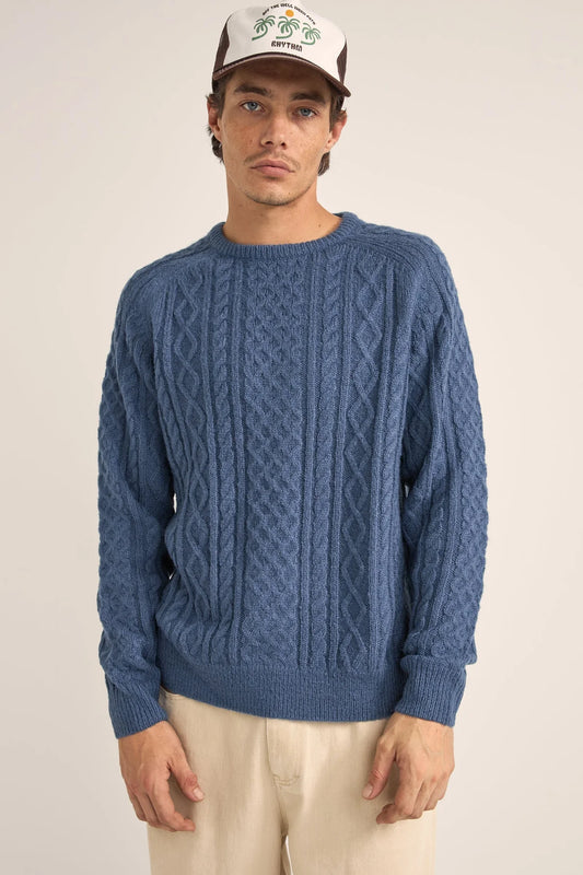 Mohair Fishermans Knit- Slate