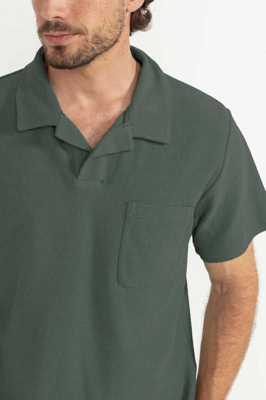 Vintage Terry Polo- Silver Pine