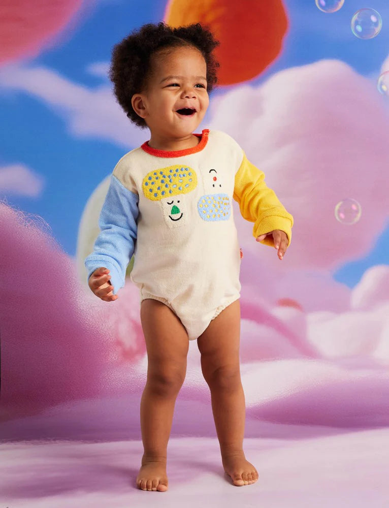 Pocket Patch Terry Long Sleeve Bodysuit