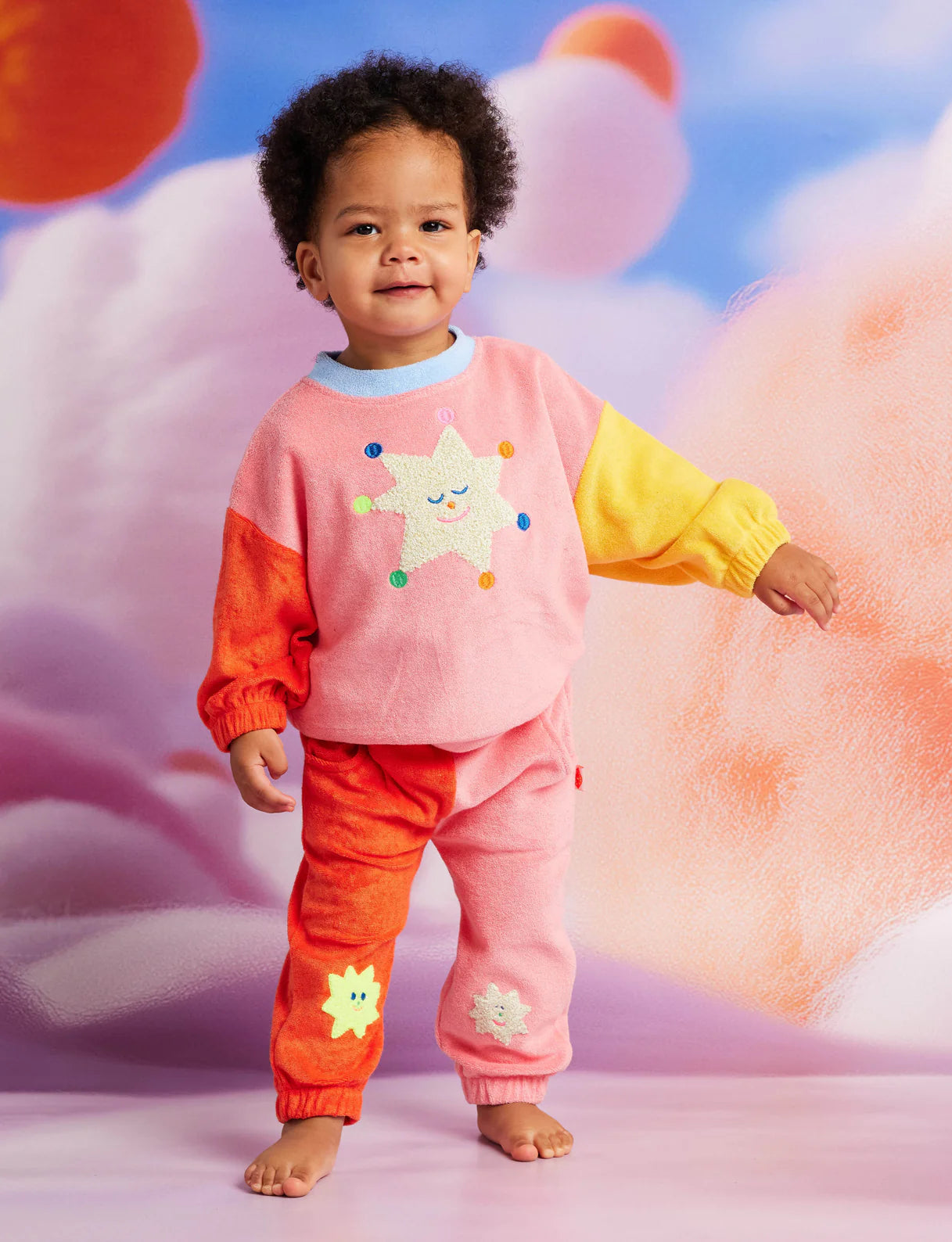 Stars Pink Terry Pants