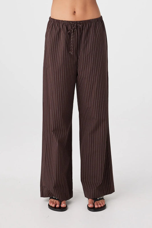 Rae Pants - Espresso Stripe