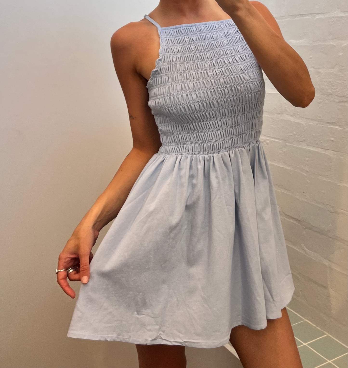 Sky Blue Baby Doll Dress