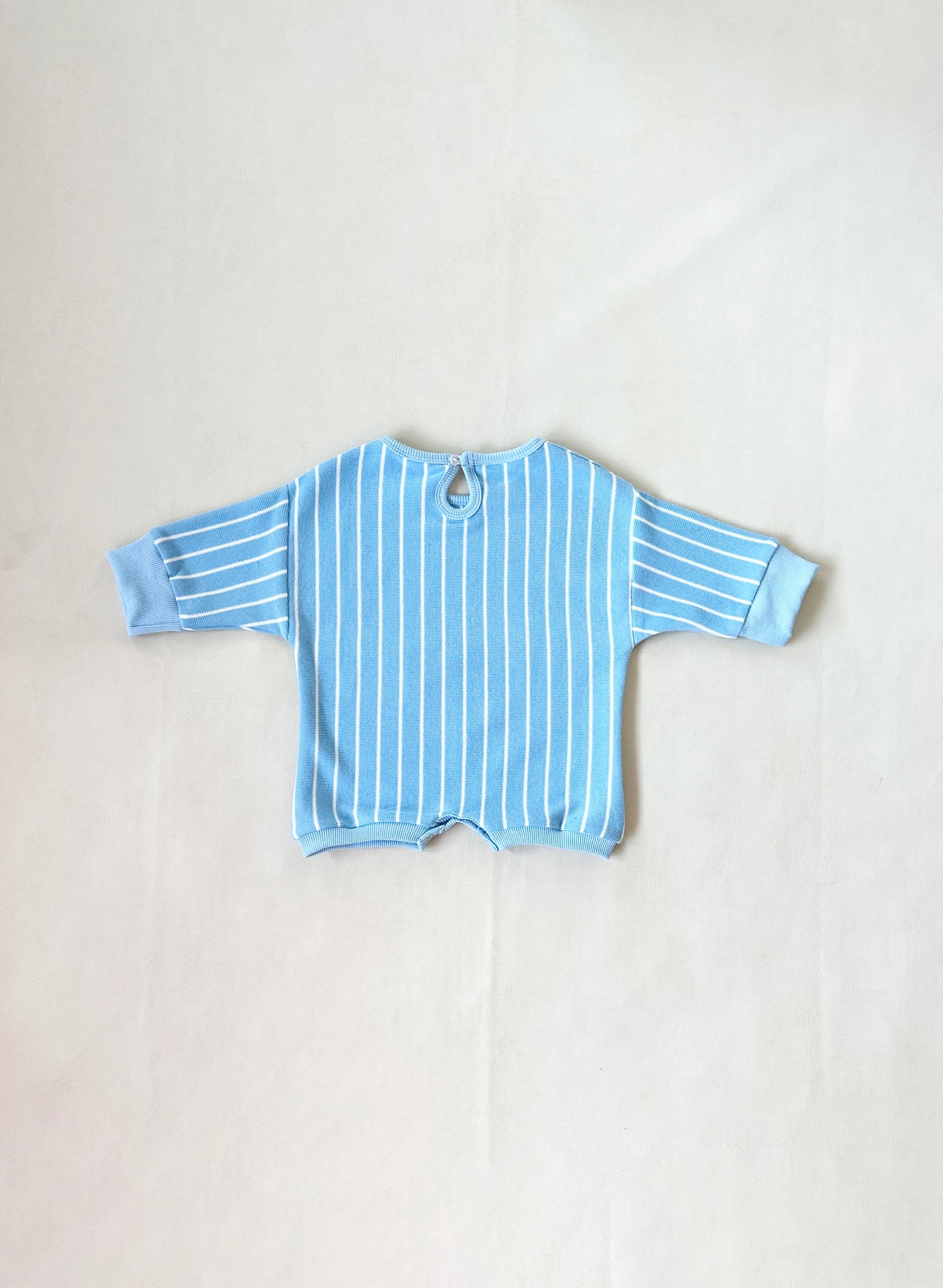 Addie Stripe Bodysuit- Blue/White Stripe