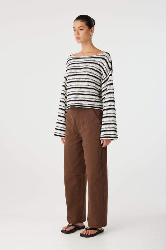 Maisie Sweater- Cream & Black