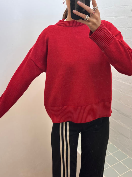 Wine Slouchy Jumper