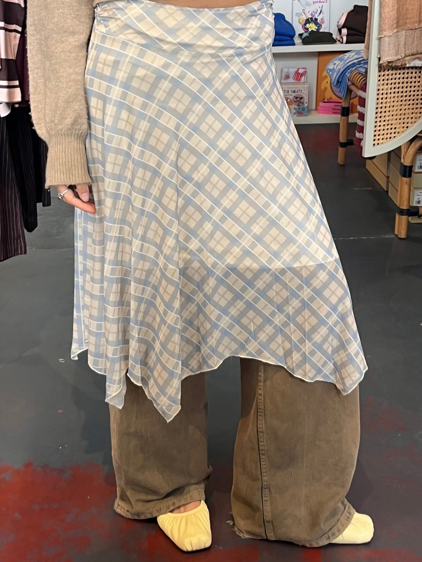 Du Soleil Mesh Tabi Midi skirt