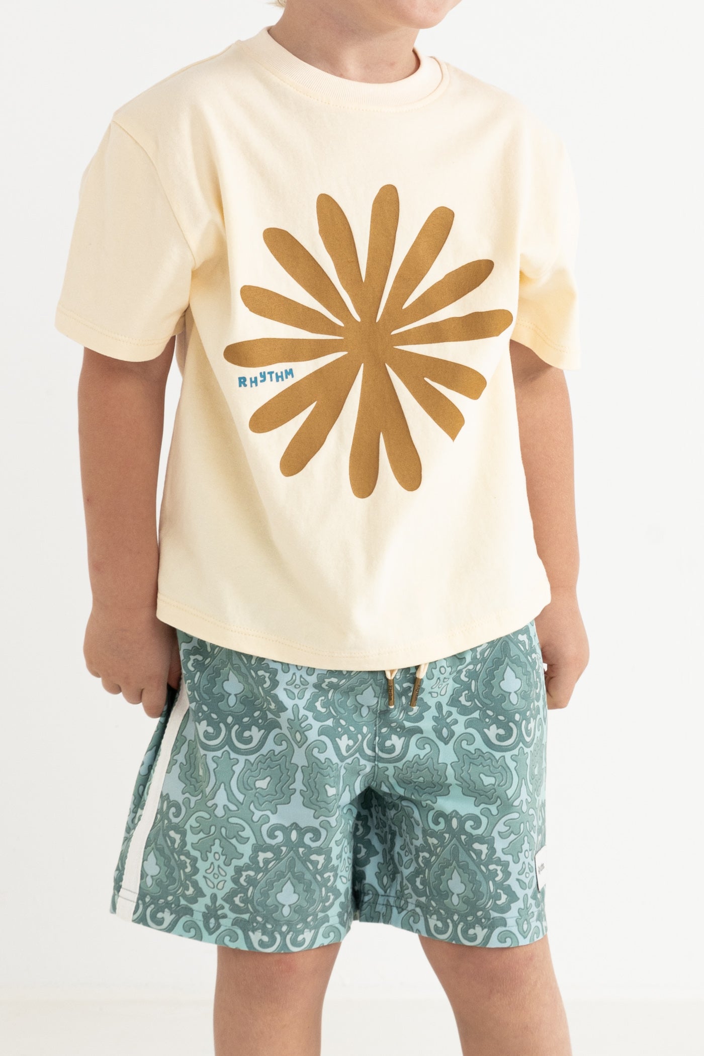 Kids Sun Ra SS T-Shirt- Natural White