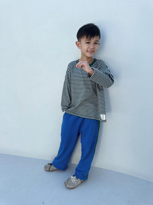 Penn Stripe LS Tee - Forest Stripe