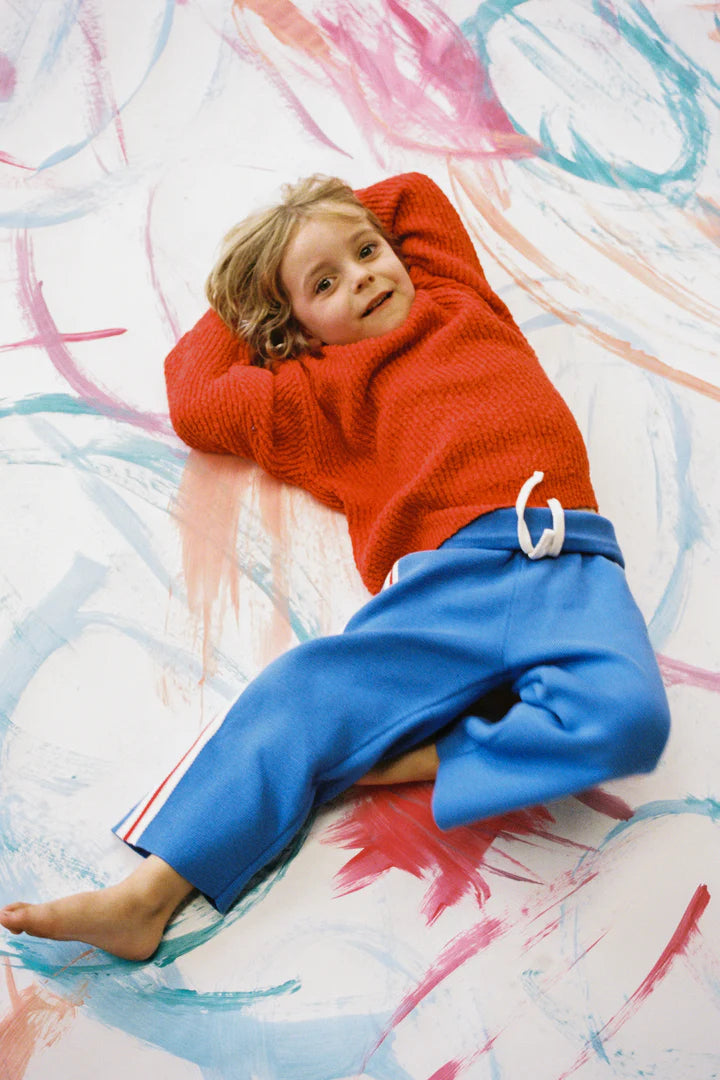 Organic Tape Milano Knit Pant- Cobalt