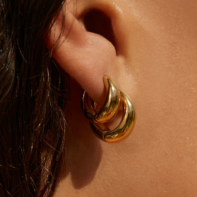 Max Gold Earrings - Maxi 16mm