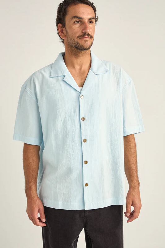 Textured SS Shirt - Blue