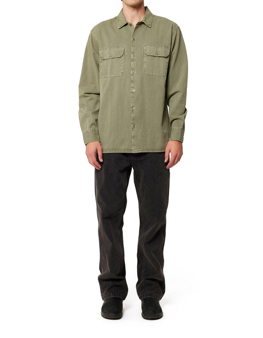 Ezy Trade LS Shirt - Faded Army