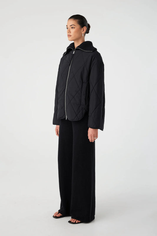 Reece Quilted Jacket- Black