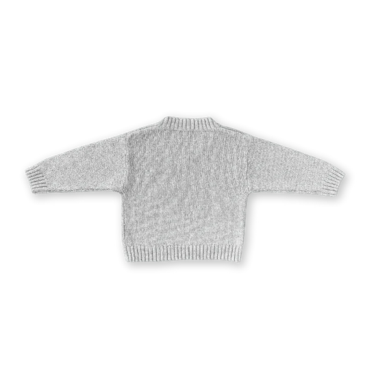 V-Neck Pullover - Grey Marle