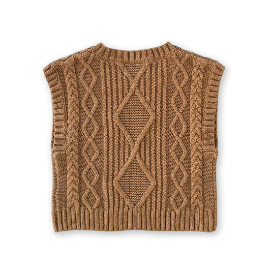 Chunky Cable Knit Vest