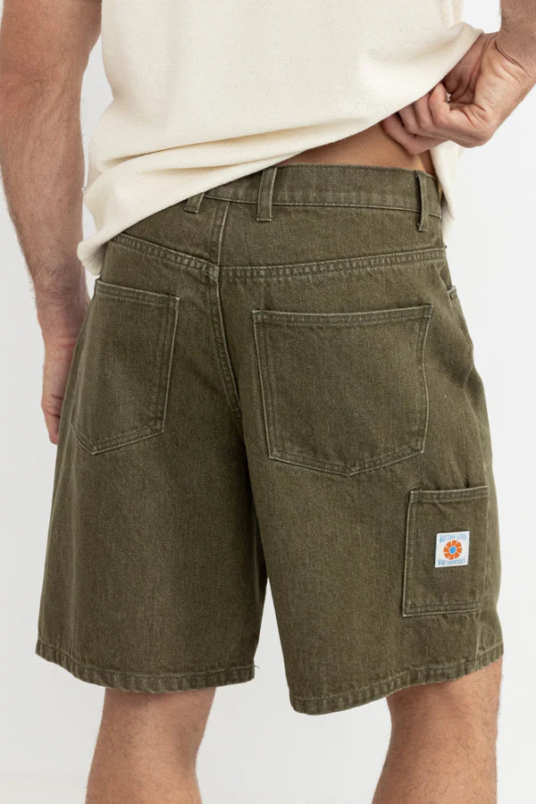 Toby Denim Short - Washed Olive