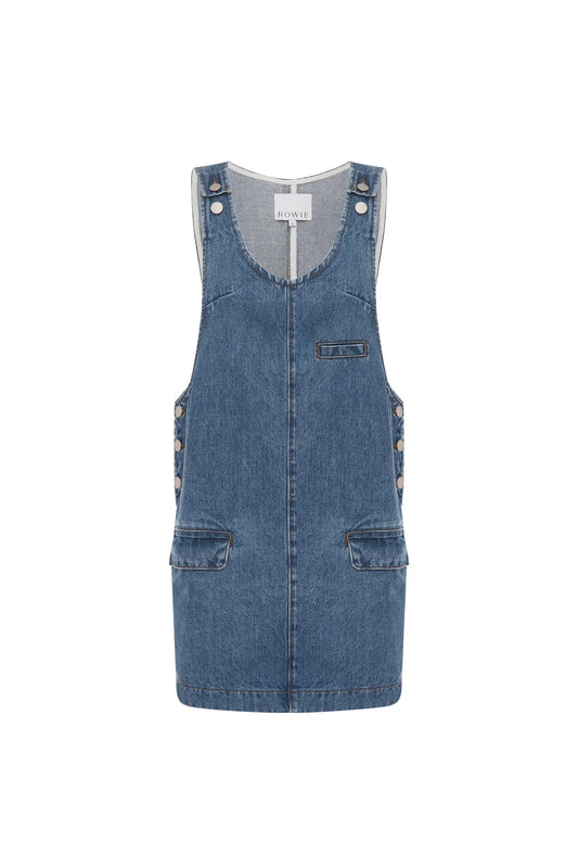 Franka Denim Mini Dress - Classic Wash