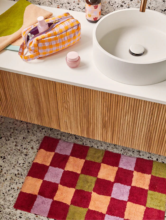 Kumquat Bloom Seersucker Dopp Kit