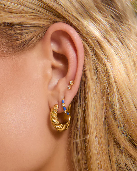 Papaya Enamel Huggies- Blueberry