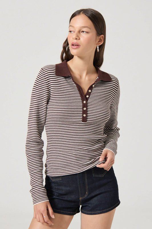 Lady Knit Top- Chocolate