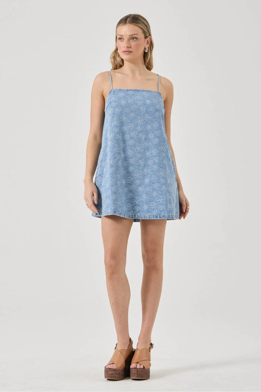 Indigo Flowers Cami Dress