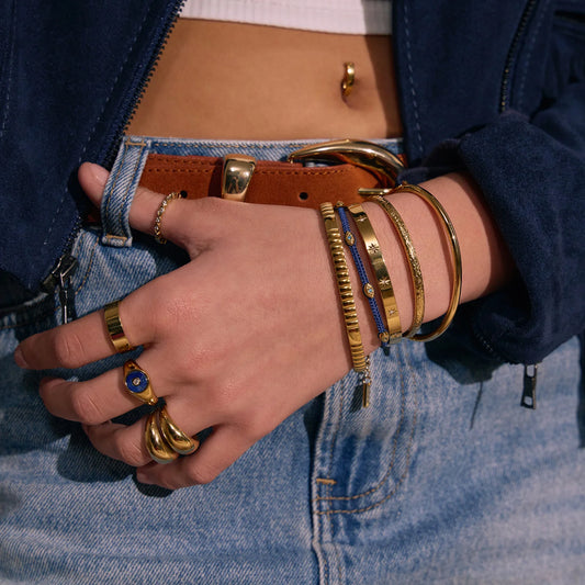 Koda Gold Ring- Lapis