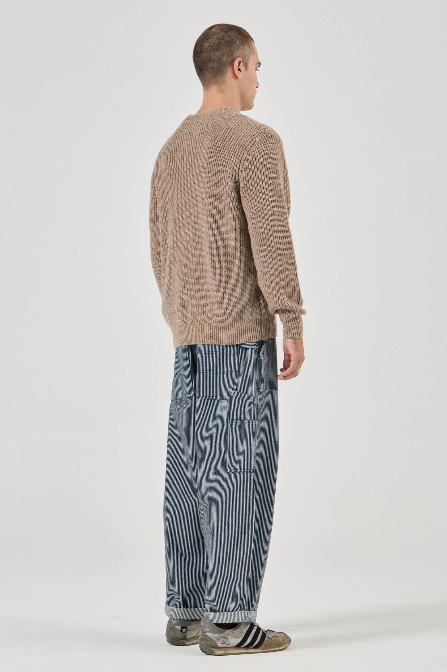 Fishermans Tweed Crew - Linseed