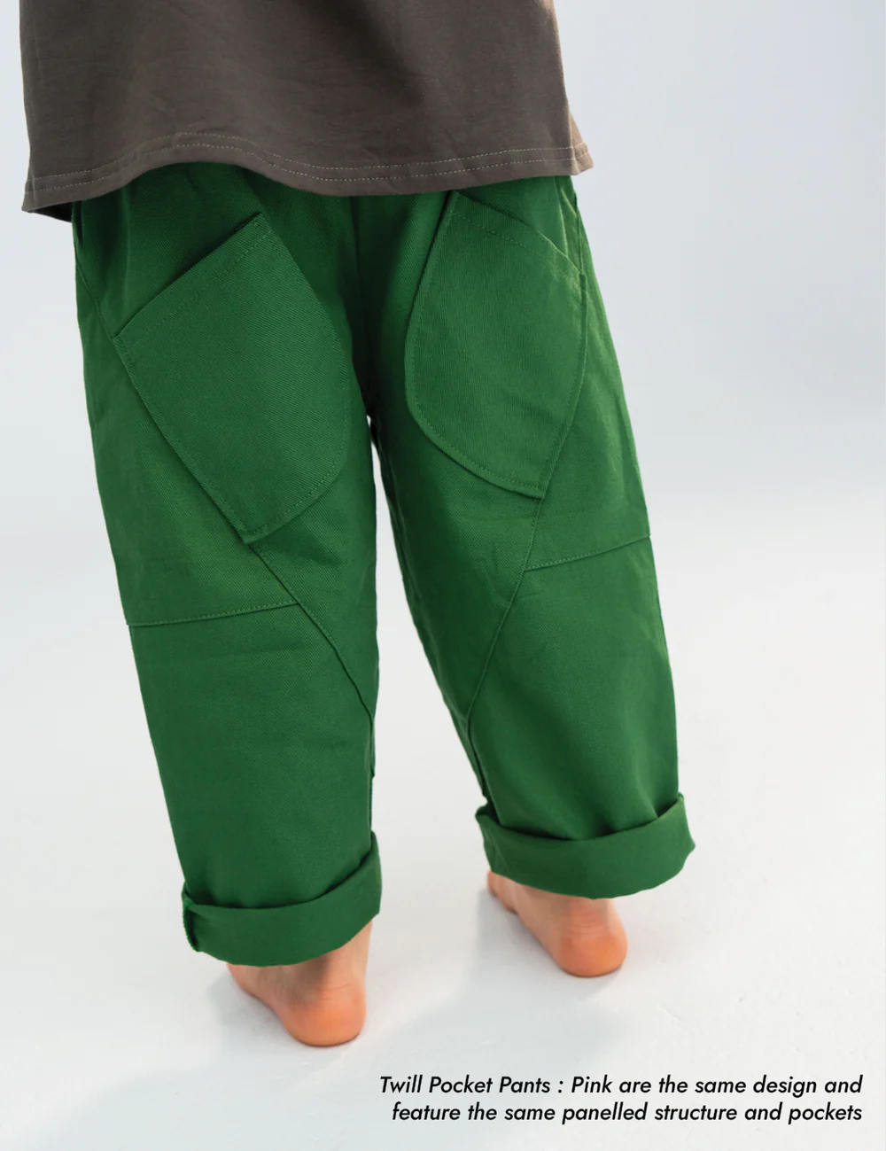 Twill Pocket Pants- Pink