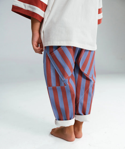Twill Pants- Courtside Stripe