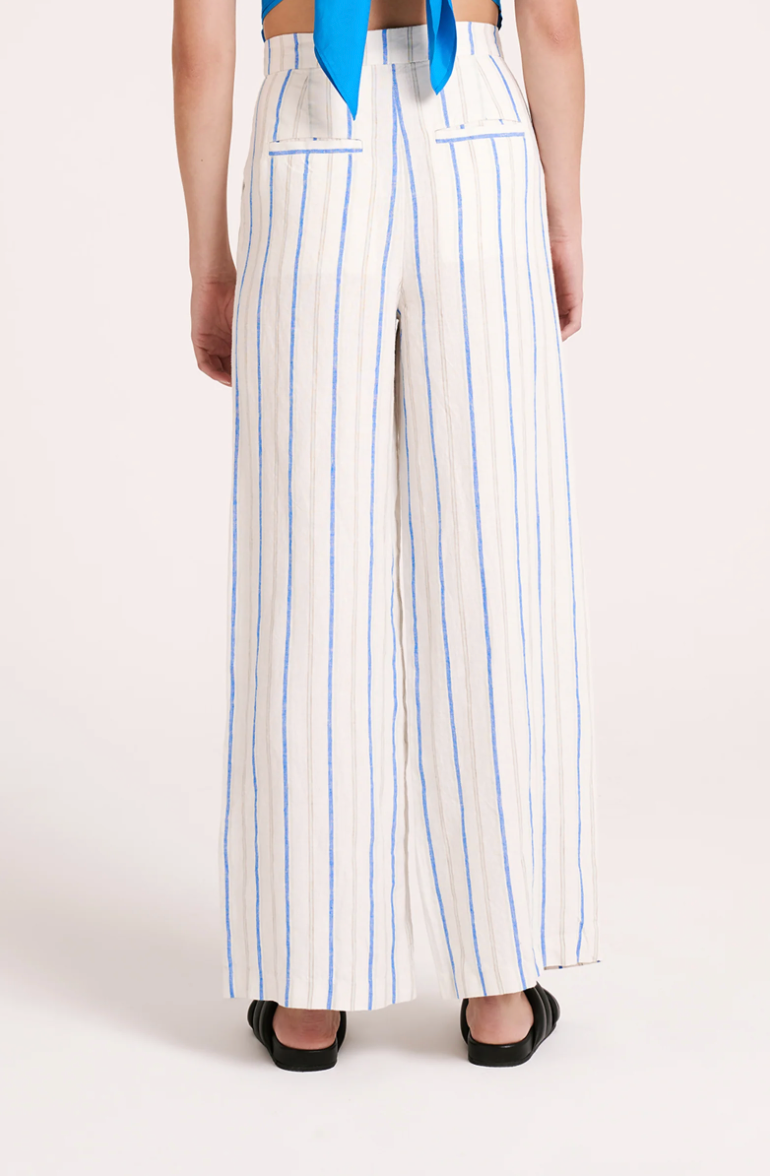 Yin Tailored Pant - Azure Stripe