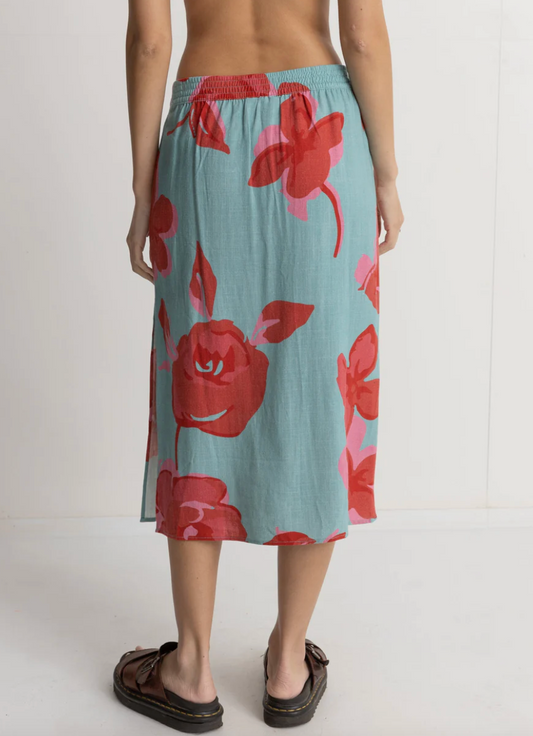 Inferna Floral Low Rise Midi Skirt