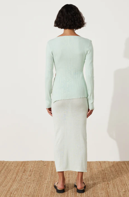 Seaglass ribbed Knit Top - Seaglass