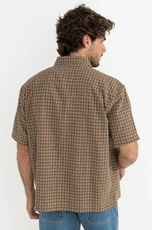 Colby Check SS Shirt - Vintage Brown