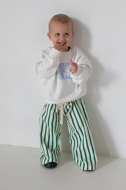 Billie Pants- Green Stripe