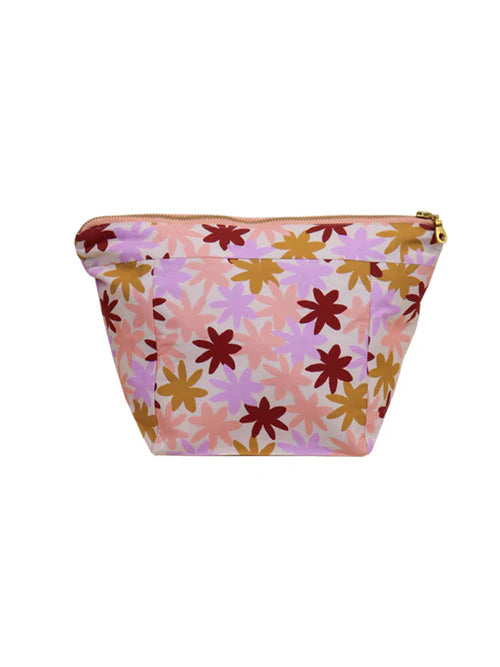 Peach Floral Cosmetic Case