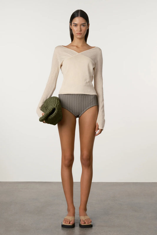 Layered Knit Top - Husk