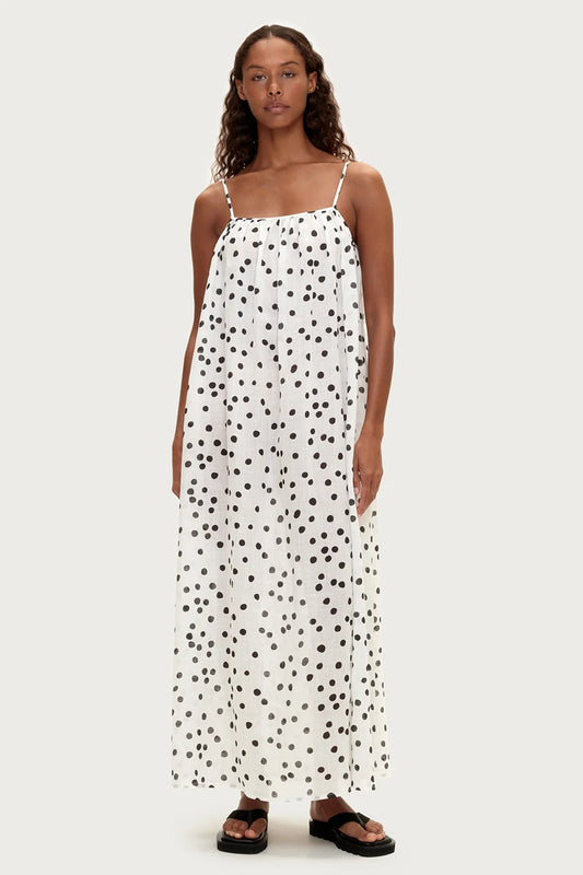 Ramie Dress- Black Spot