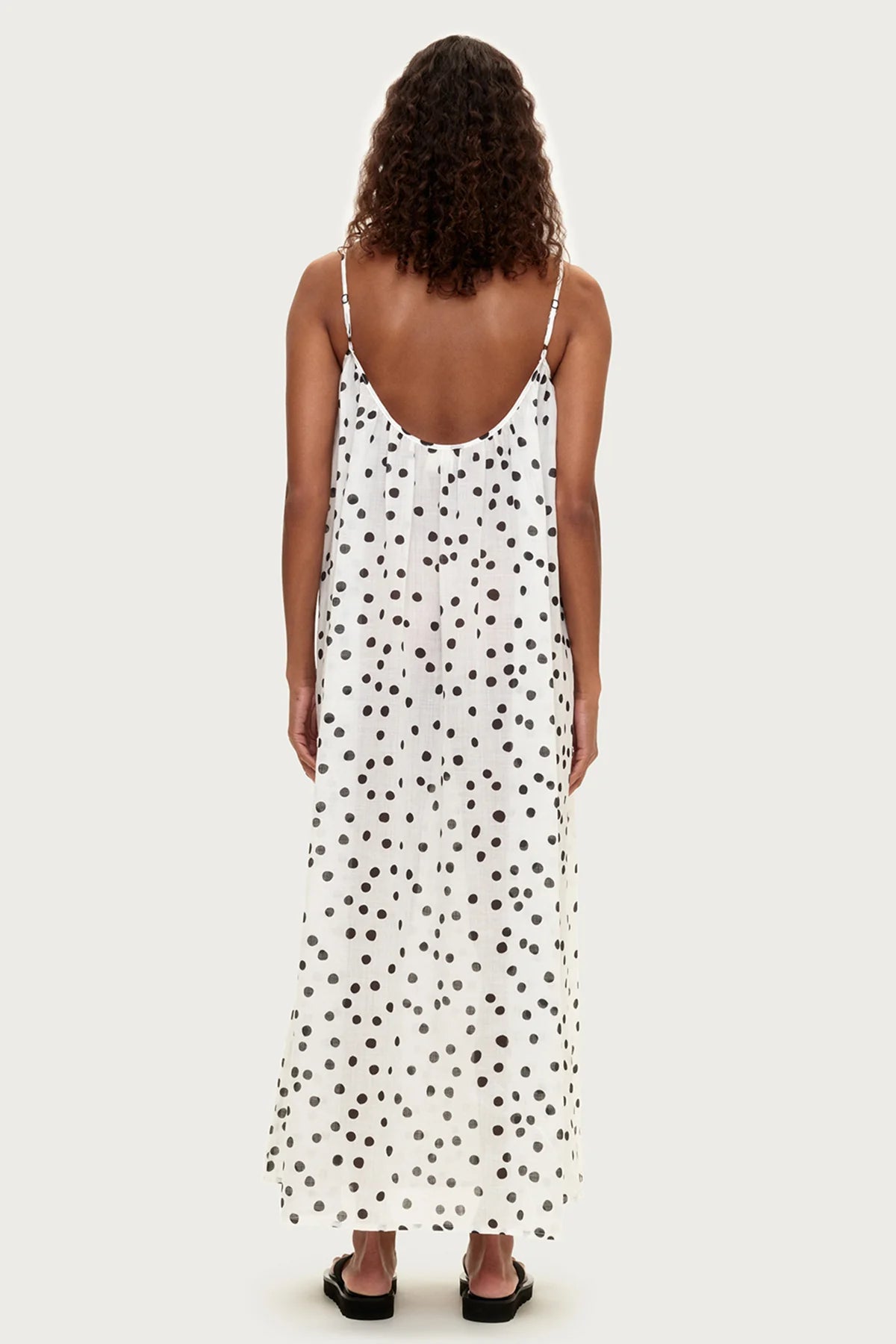 Ramie Dress- Black Spot