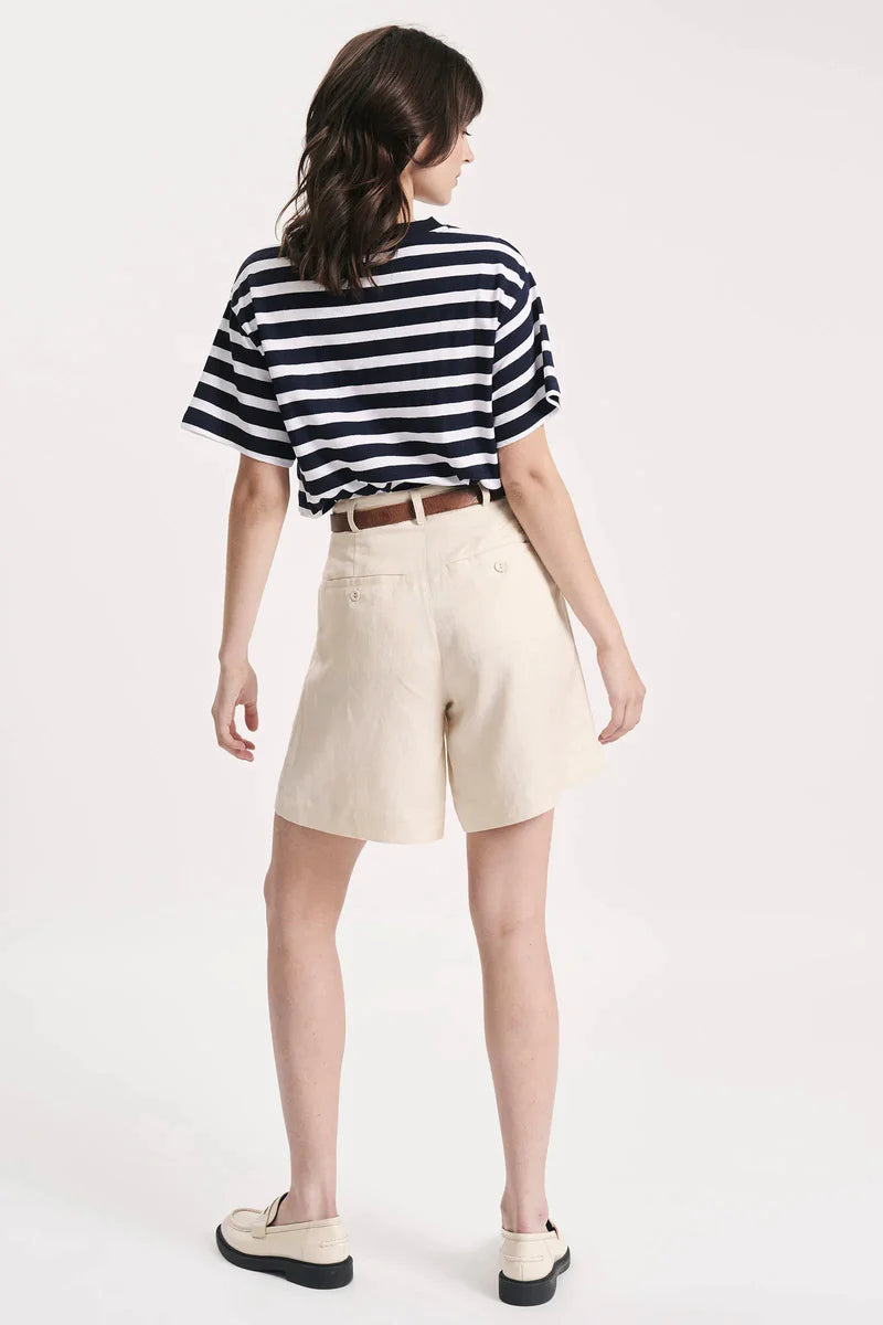 Horizon Linen Short- Biscuit