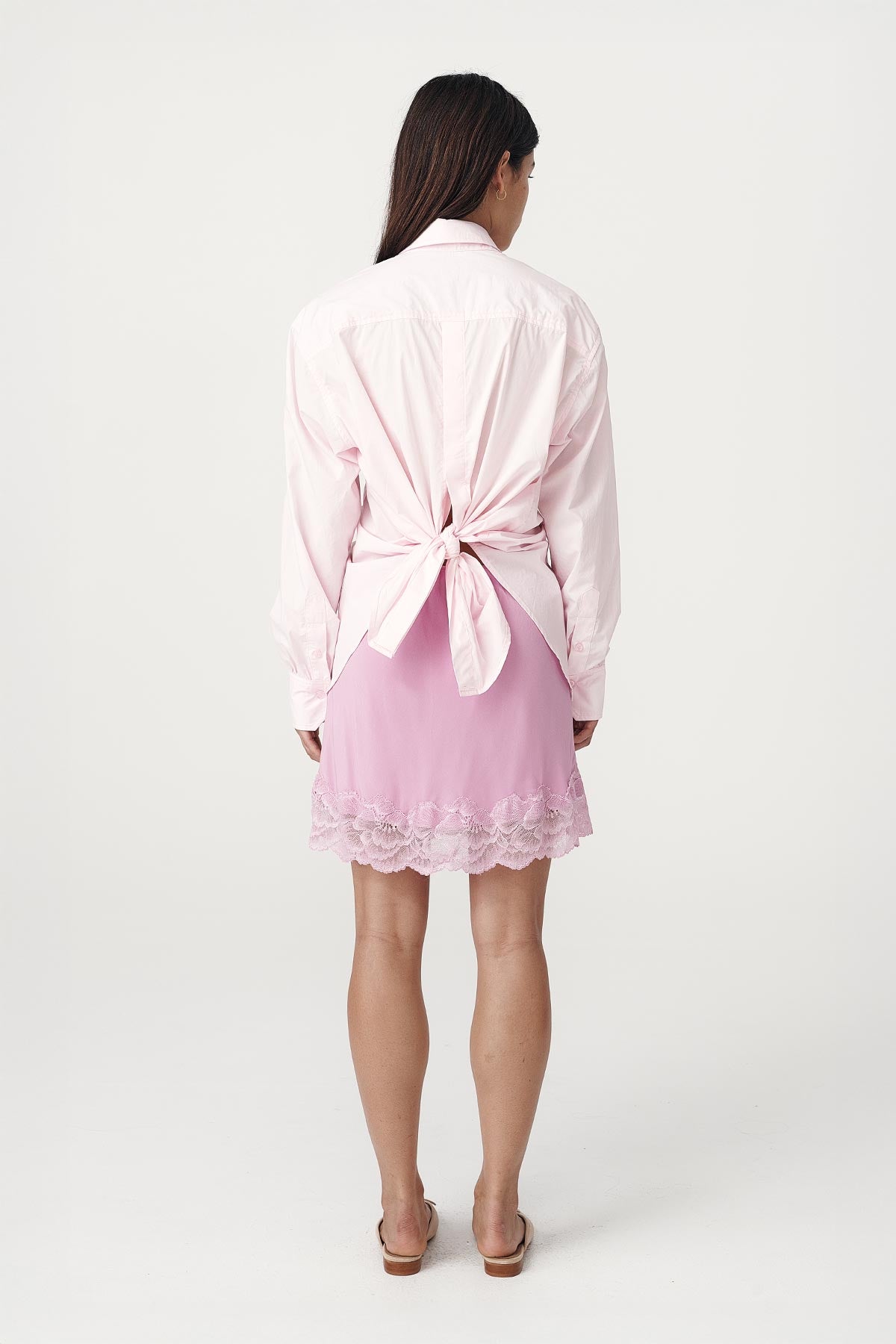 Marina Silk Mini Skirt- Orchid Pink