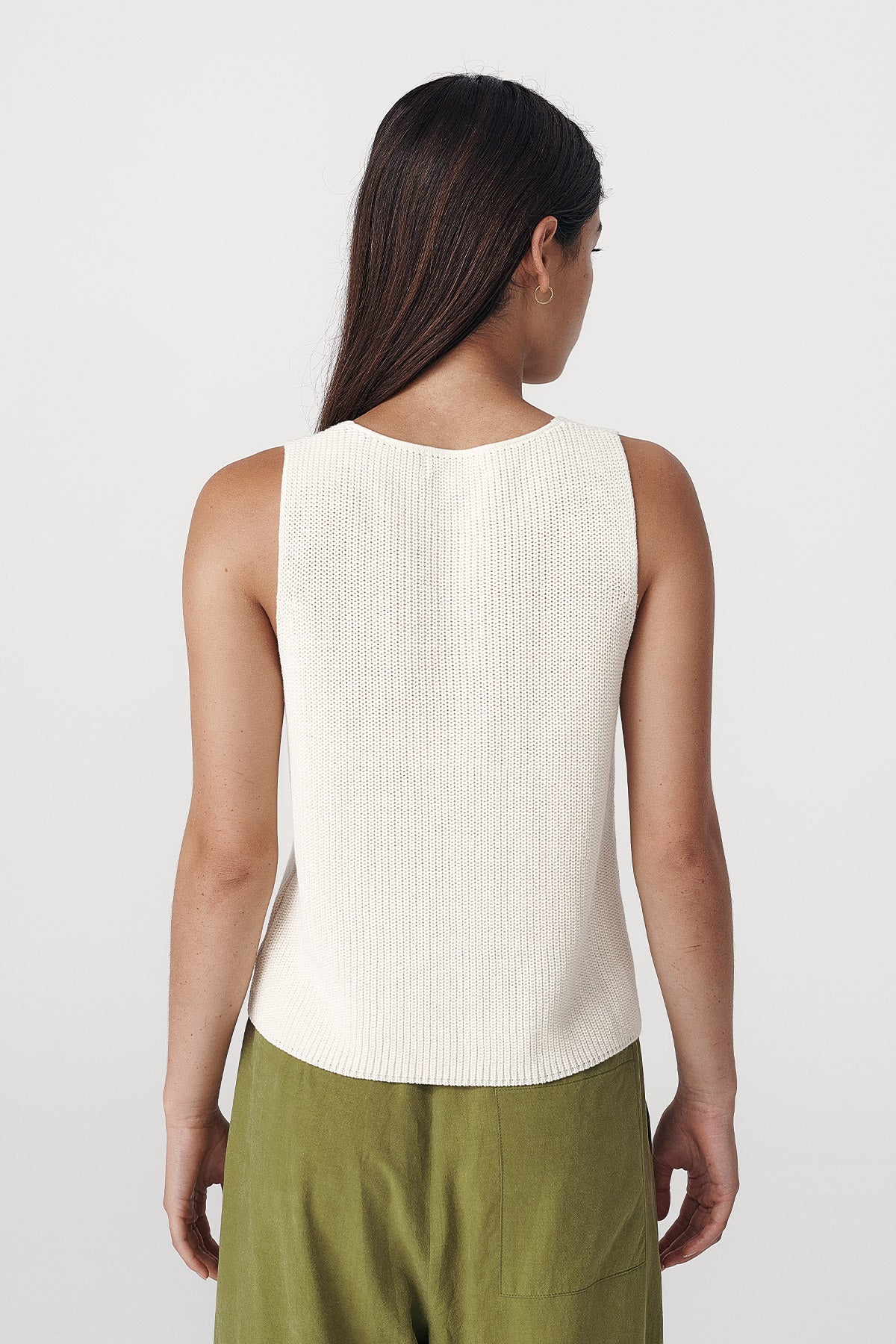 Rio Knit Vest- Bone