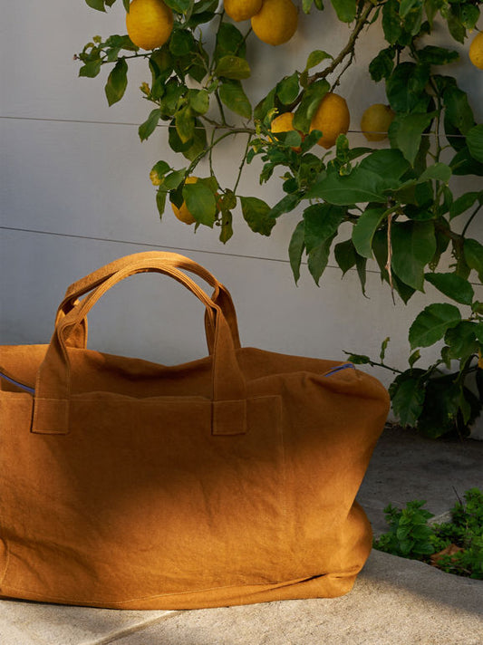 Marlo Contrast Overnight Bag- Masala