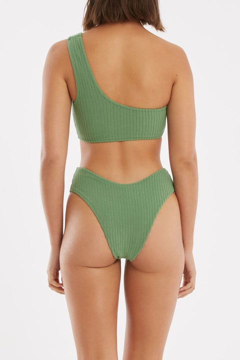 Forest Towelling Stripe Curve Brief